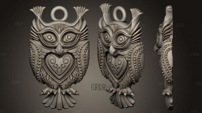 Owl 3d stl модель для ЧПУ